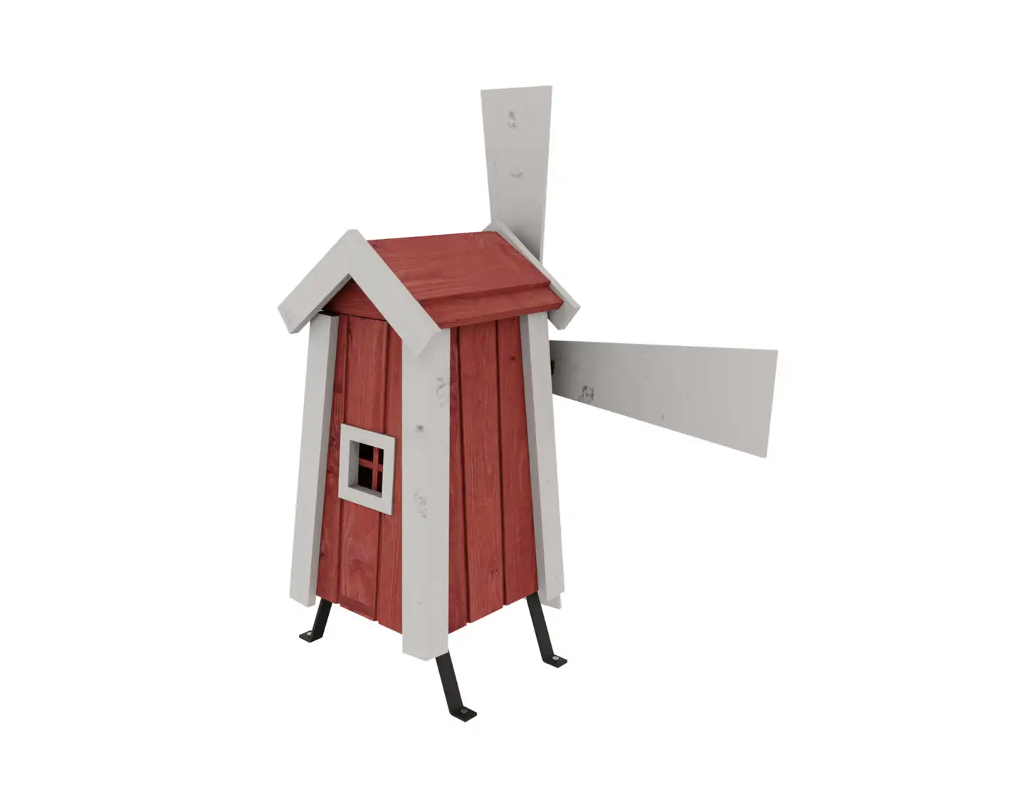 Tuulimylly punavalkoinen, 69x30x32cm - 3