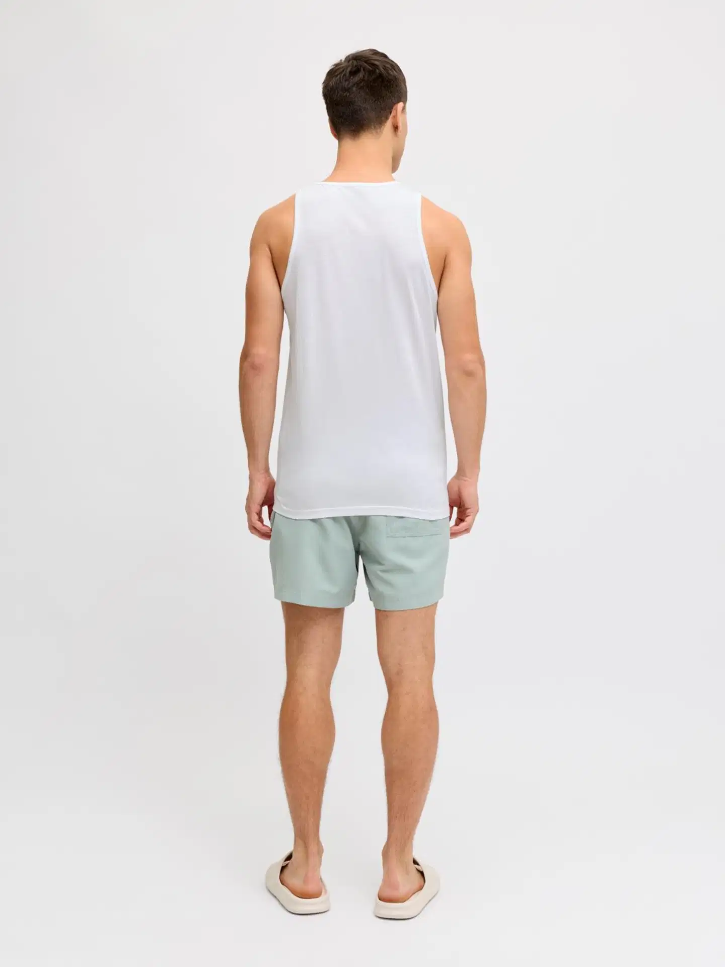 JJ REBEL miesten hihaton t-paita Jrebmiles - Bright white - 4