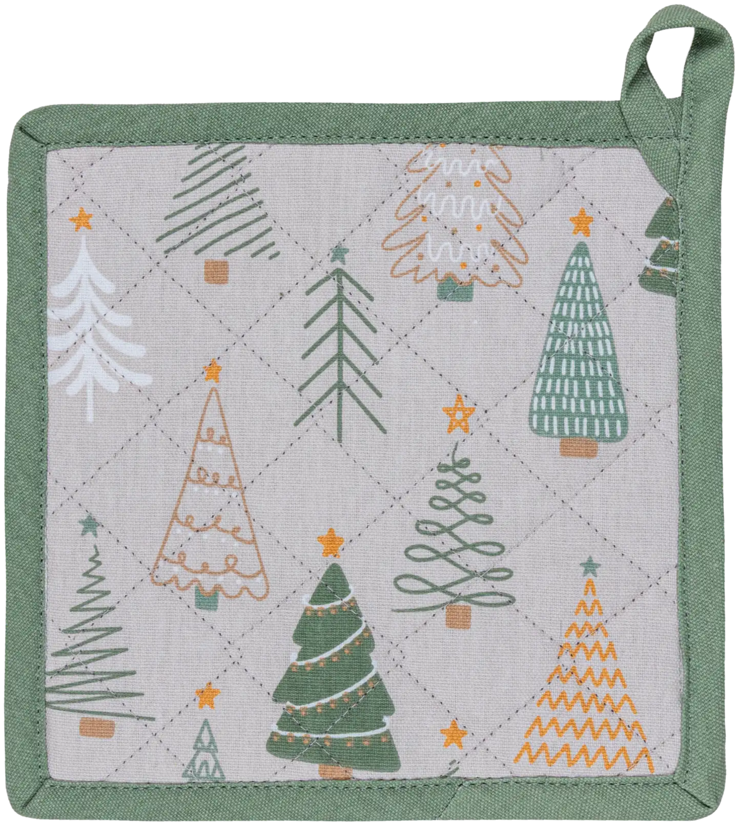 House patalappu Christmas trees 22x22 cm beige