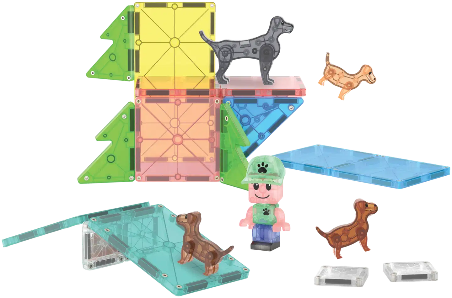 Magna-Tiles koirahoitola magneettinen rakennussarja 27 osaa - 4