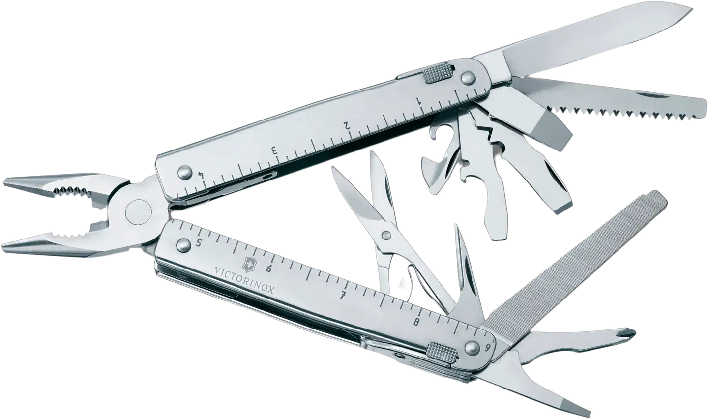 Victorinox monitoimityökalu Swiss Tool X nahkakotelossa - 1