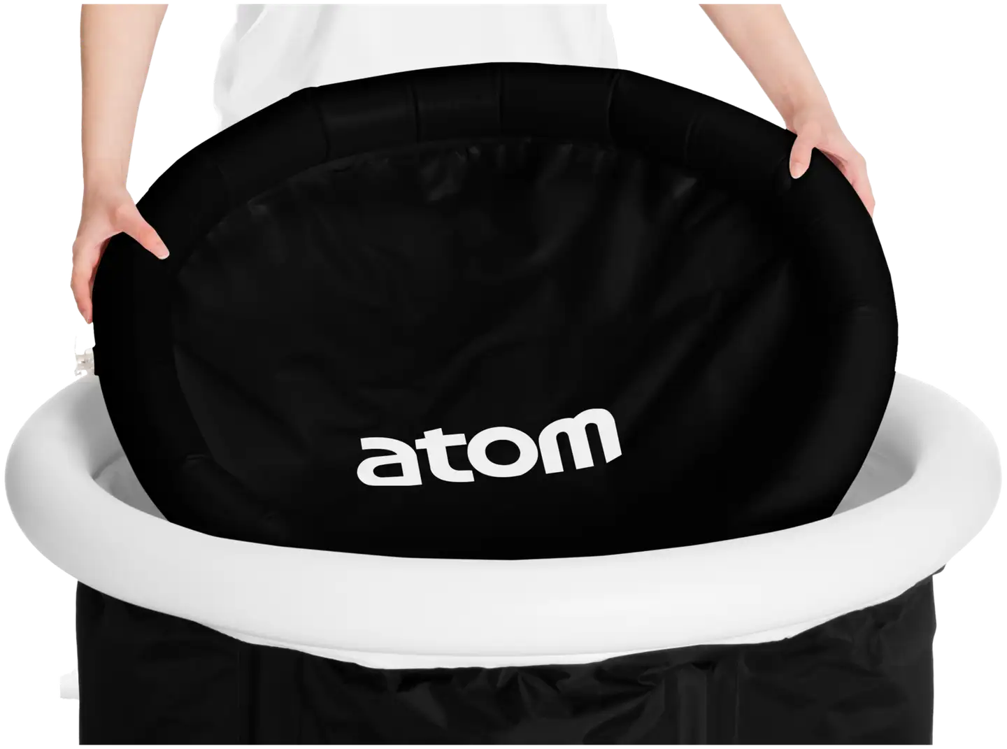 Atom jääkylpyallas kannella 75x75 cm mustavalkoinen - 2