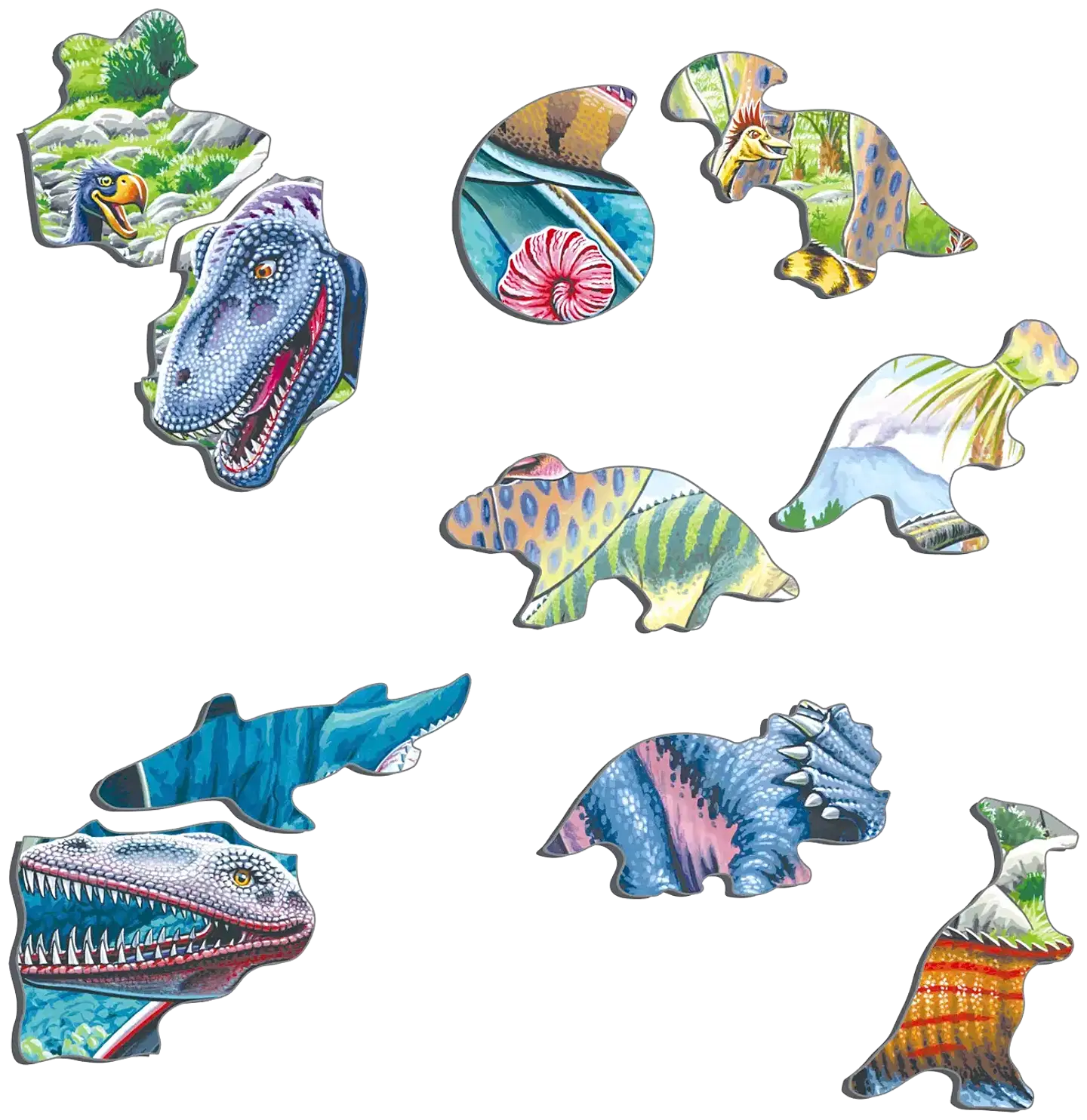 Larsen Maxi Palapeli Dinosaurukset maalla ja vedessä 70 palaa - 3