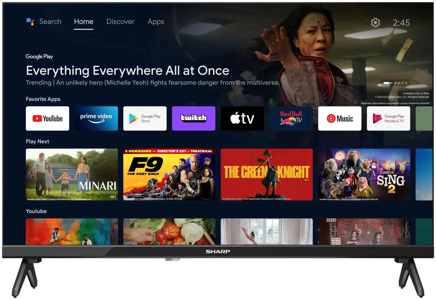 Sharp 24" HD Ready Android Smart LED TV 24FH6E - 3