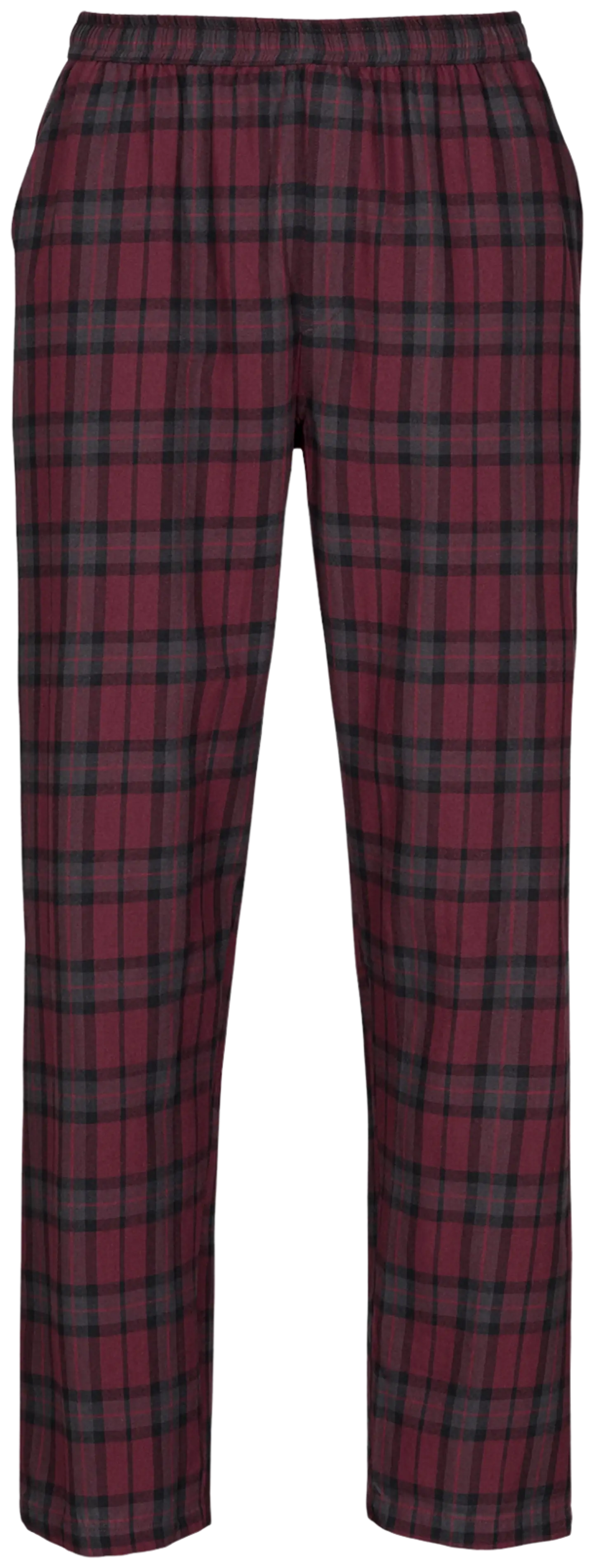 Black Horse miesten lyhythihainen pyjama N053 - Wine Red Check - 3