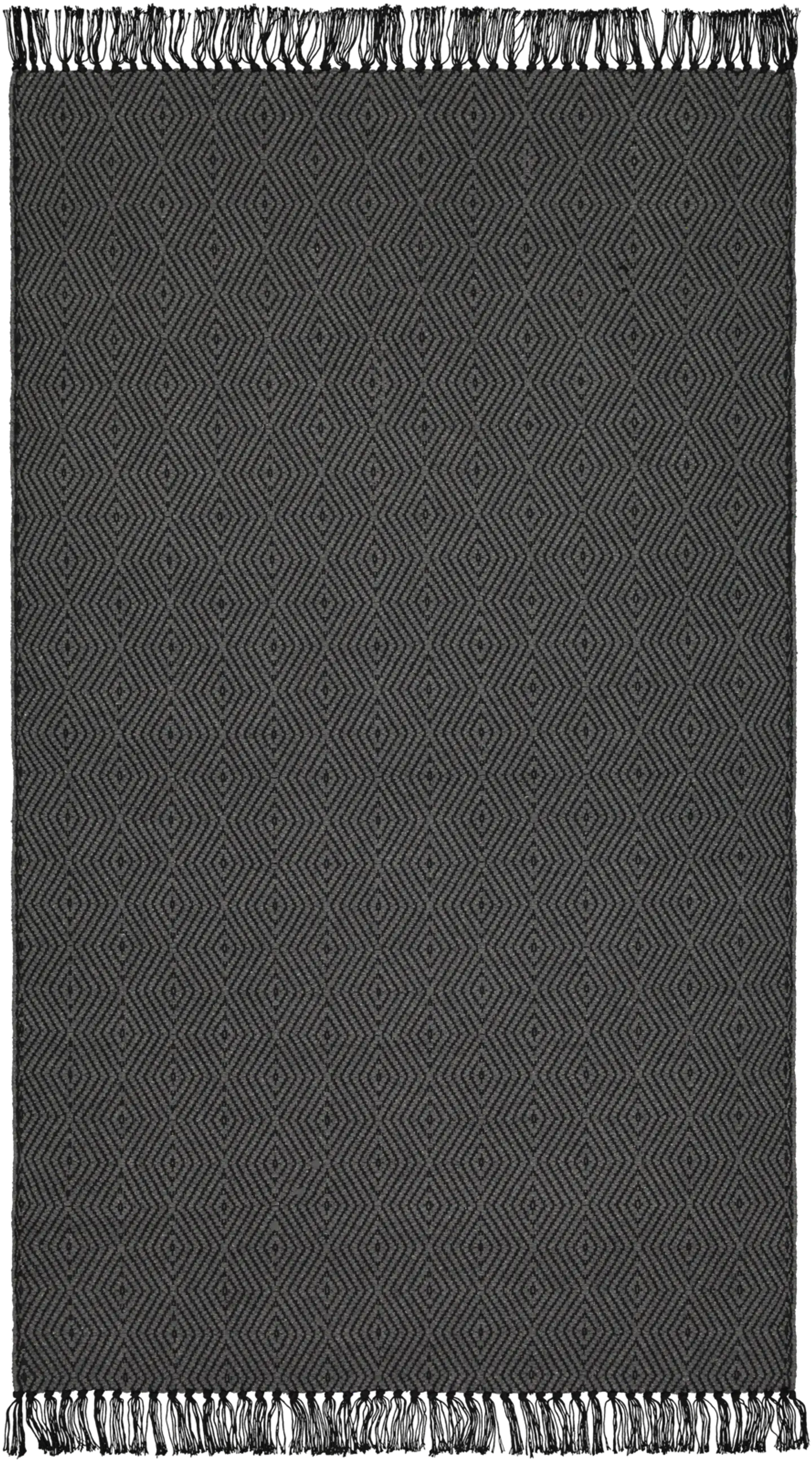 House puuvillamatto Twill 90x150 cm harmaa/musta - 1
