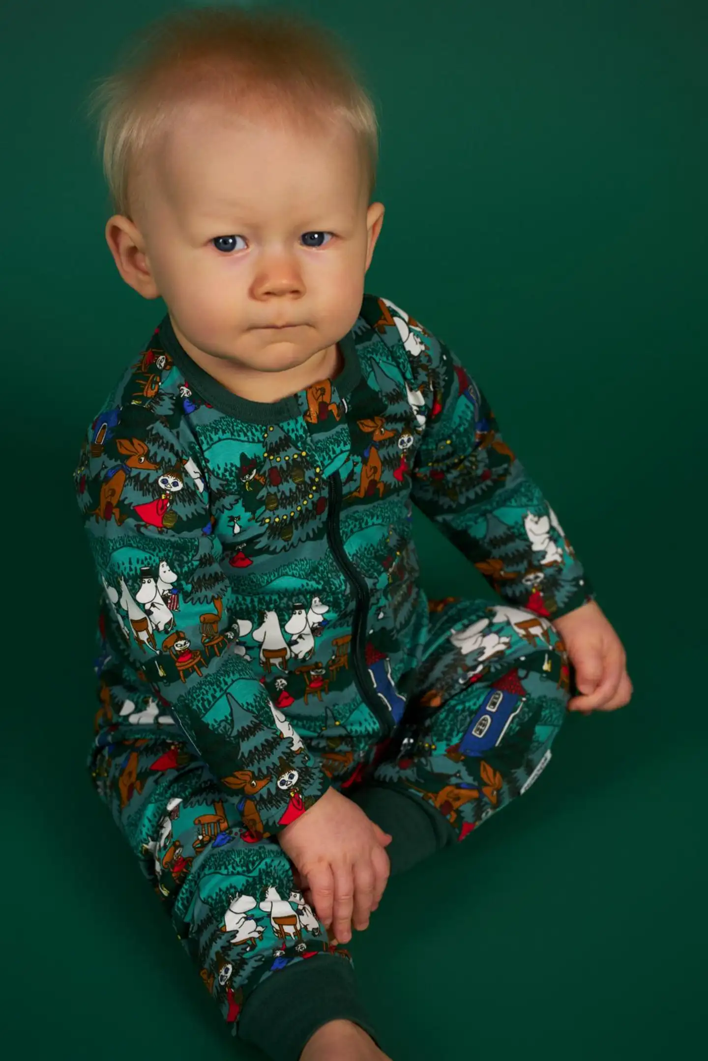 Moomin by Martinex vauvojen pyjama Pihajuhla 590100 - VIHREÄ - 4