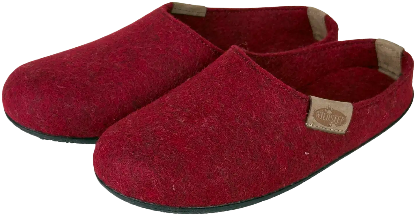 Wildstep naisten villatohveli Wooly - viininpunainen - 1