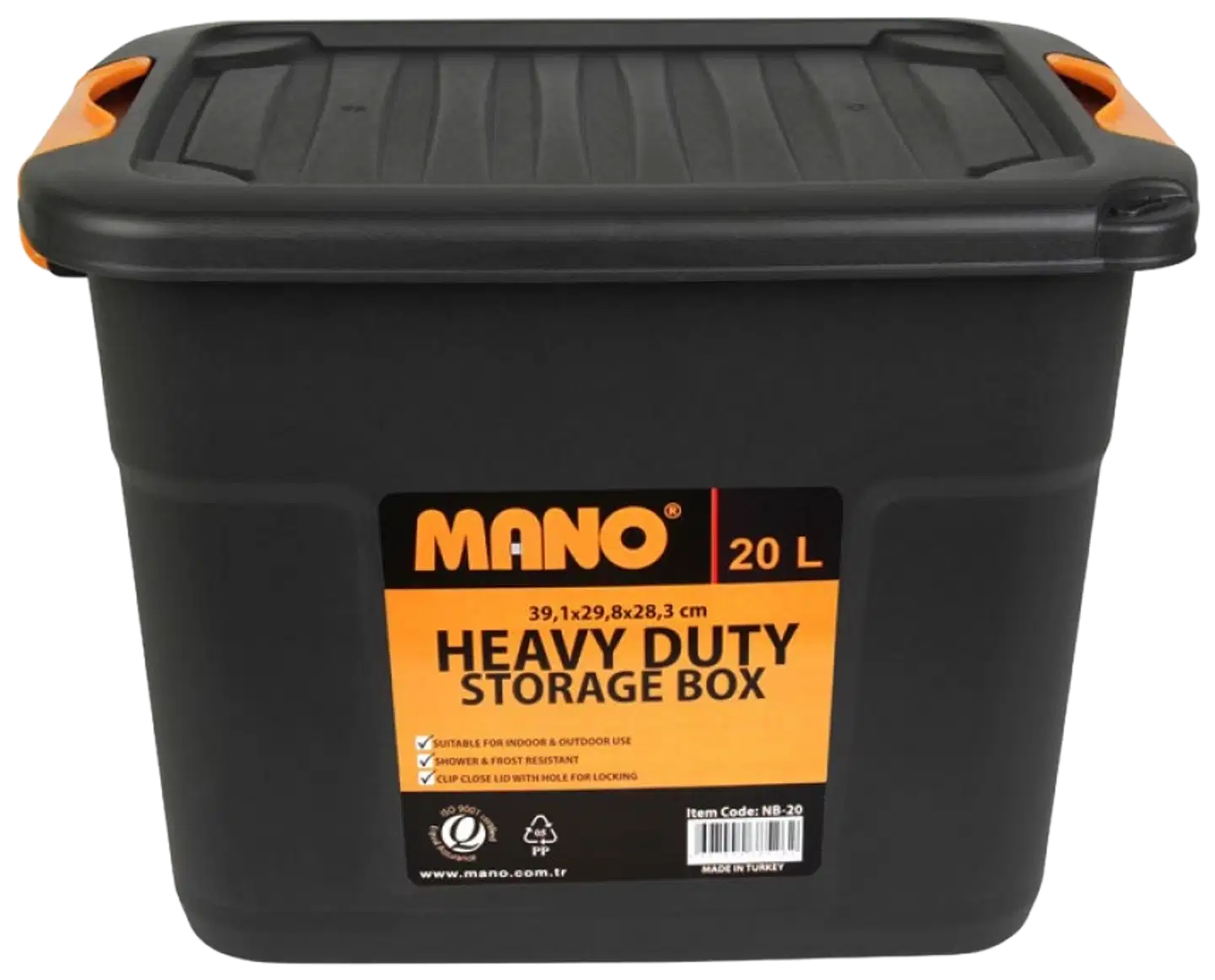 MANO varastolaatikko 20l musta - 1