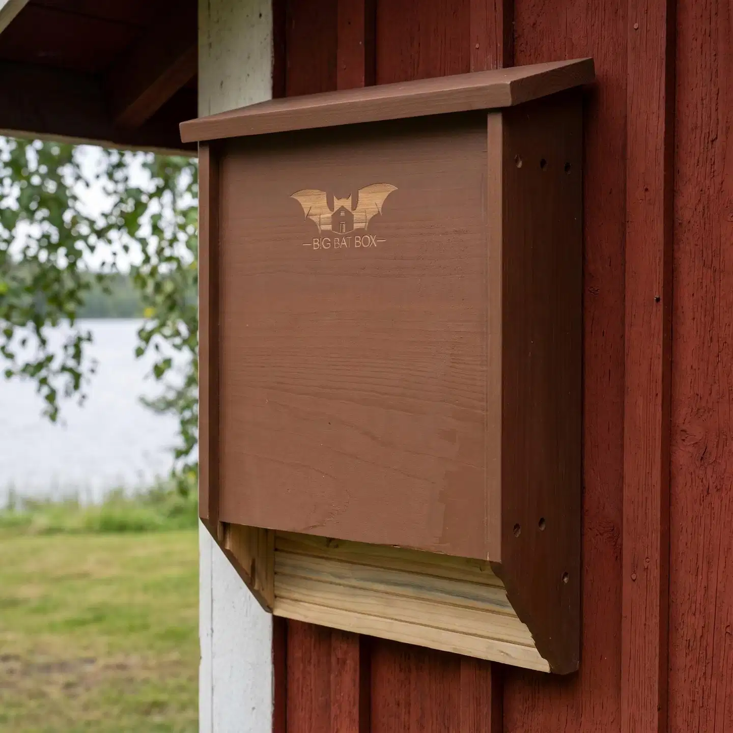 WildYard Big Bat Box lepakkopönttö, 2 kammiota, setripuu, ruskea - 5