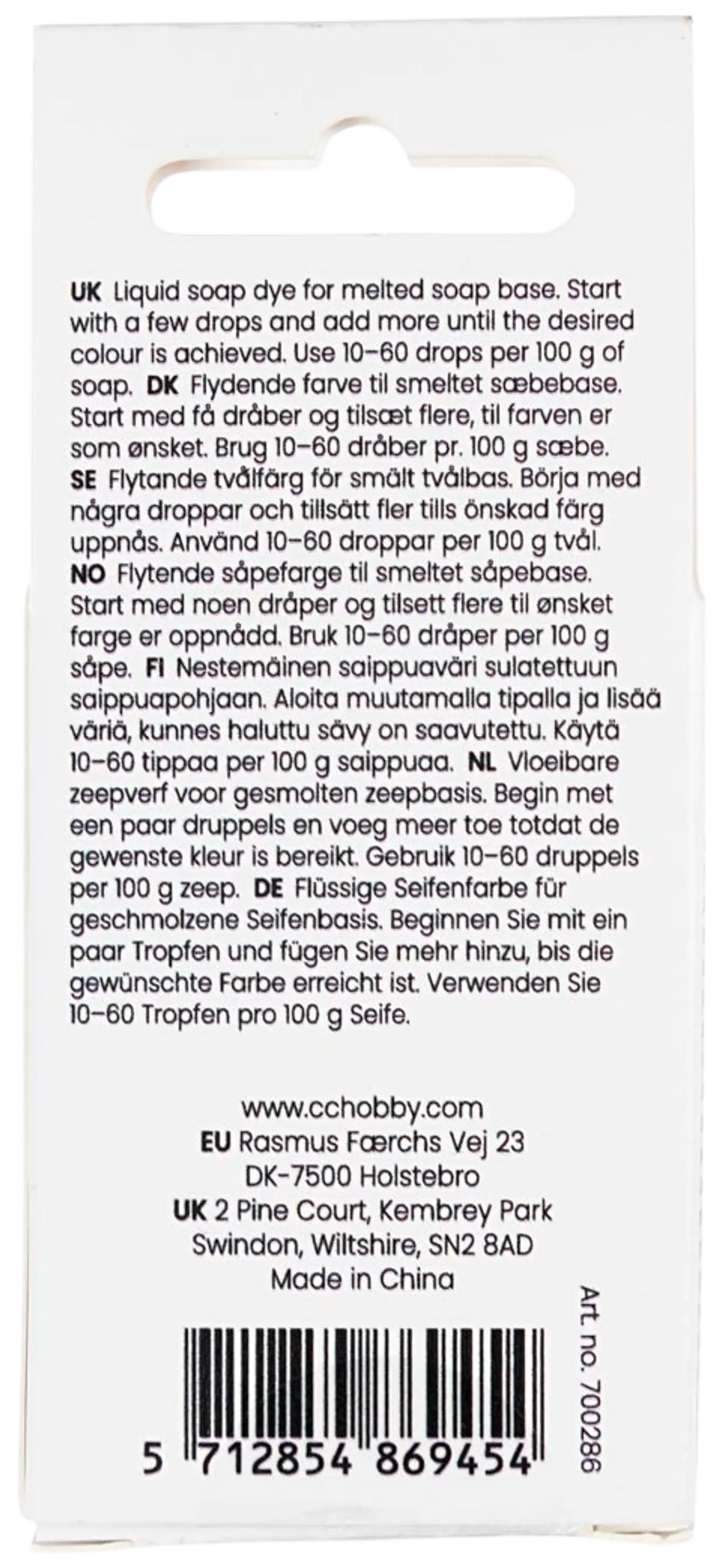 Creativ Company saippuaväri, puuteri, ruskea, 10 ml - 3