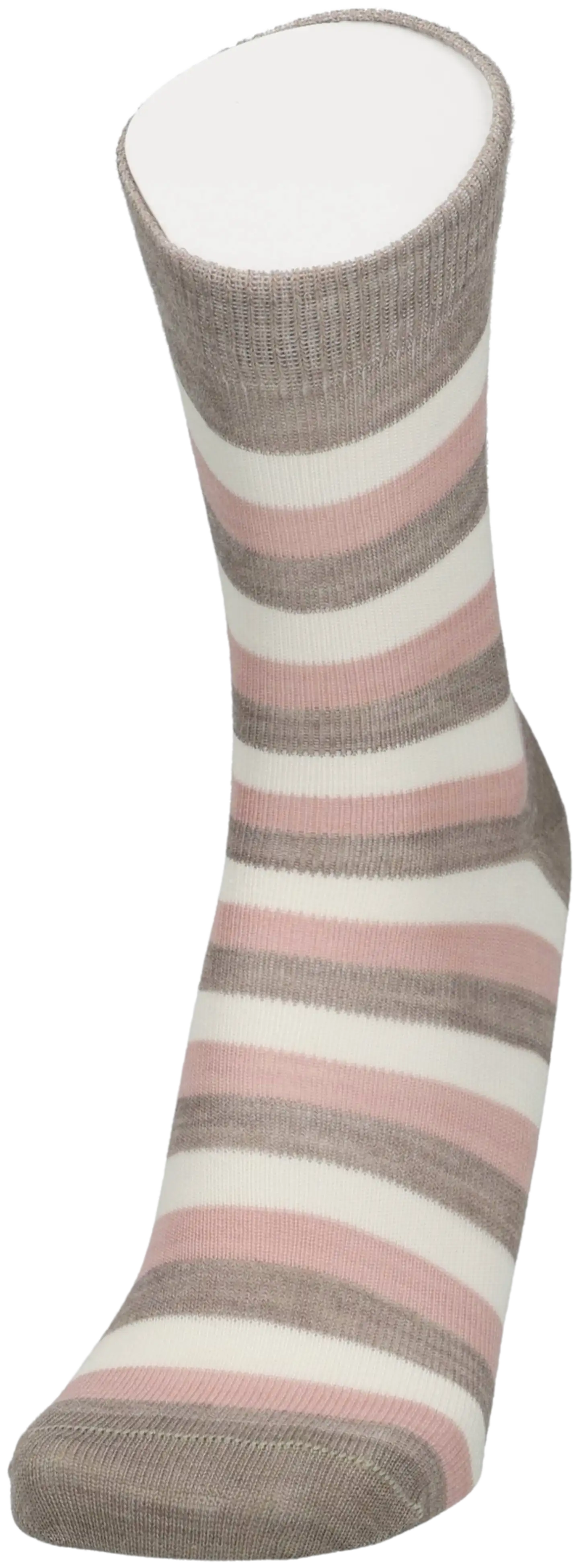 Sukkamestarit naisten merinovillasukat raita - Soft pink - 4