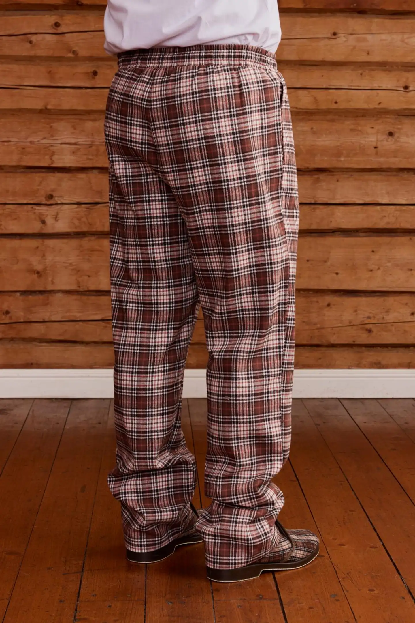 Reino&Aino miesten flanellipyjamahousut Reino - Brown - 4
