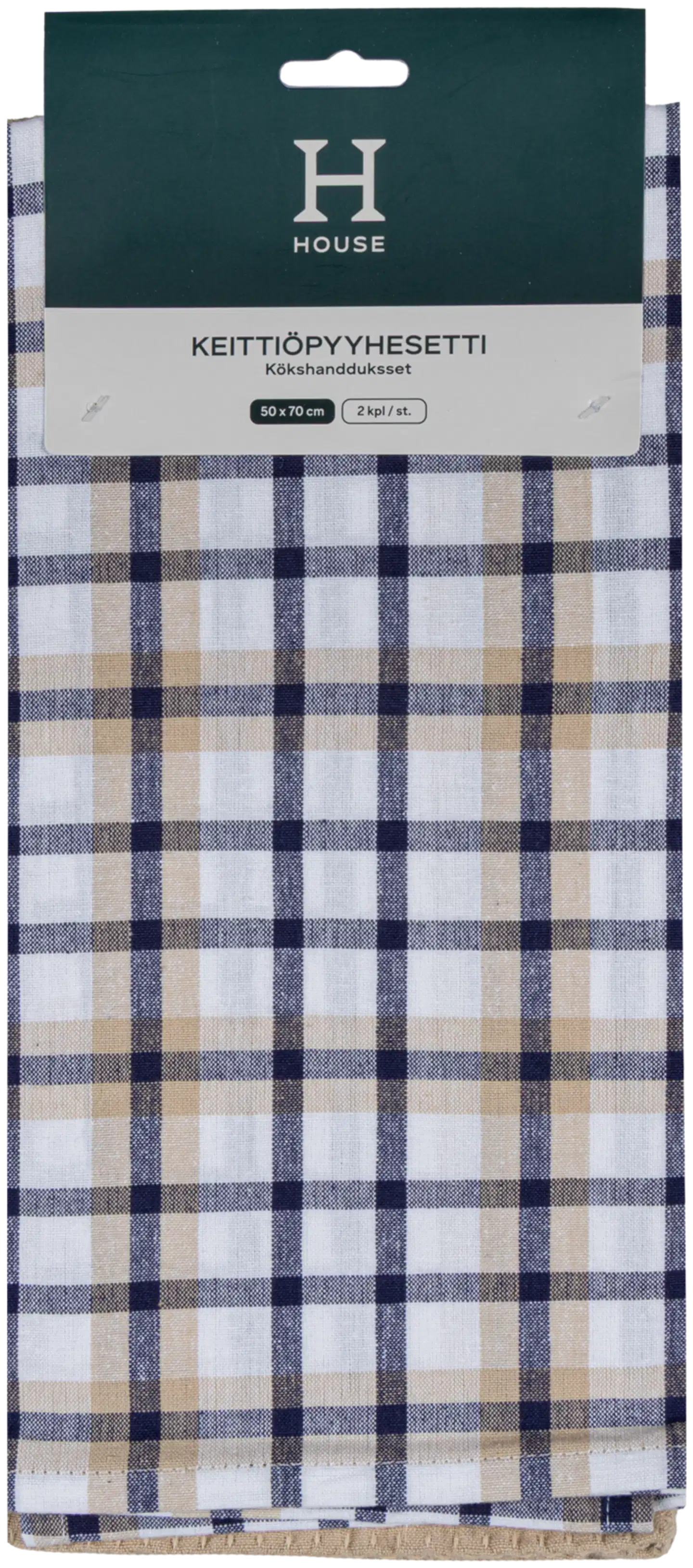 House keittiöpyyhe Marine check 50 x 70 cm 2 kpl - 4