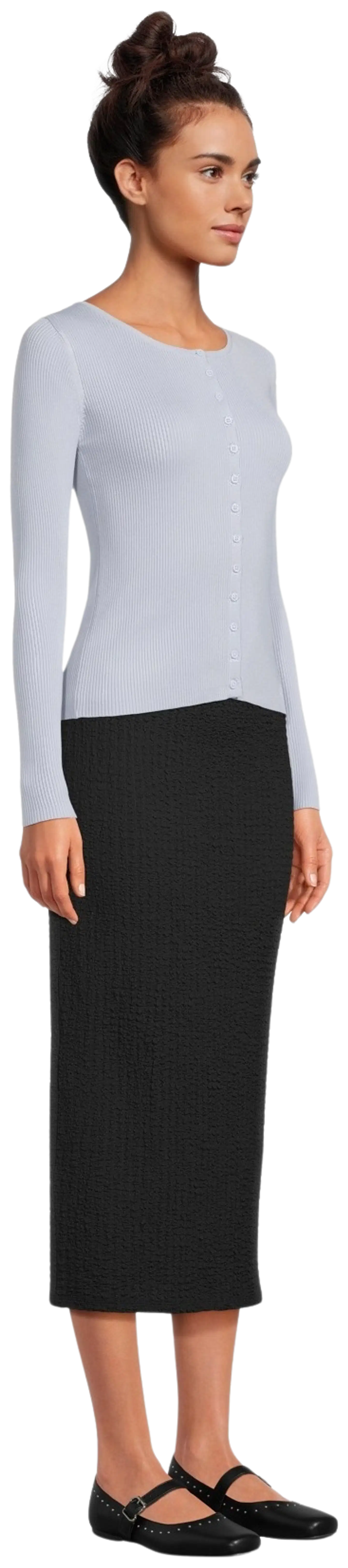 WKLY. naisten ribbineuletakki 213W000152 - Lt. Blue - 4