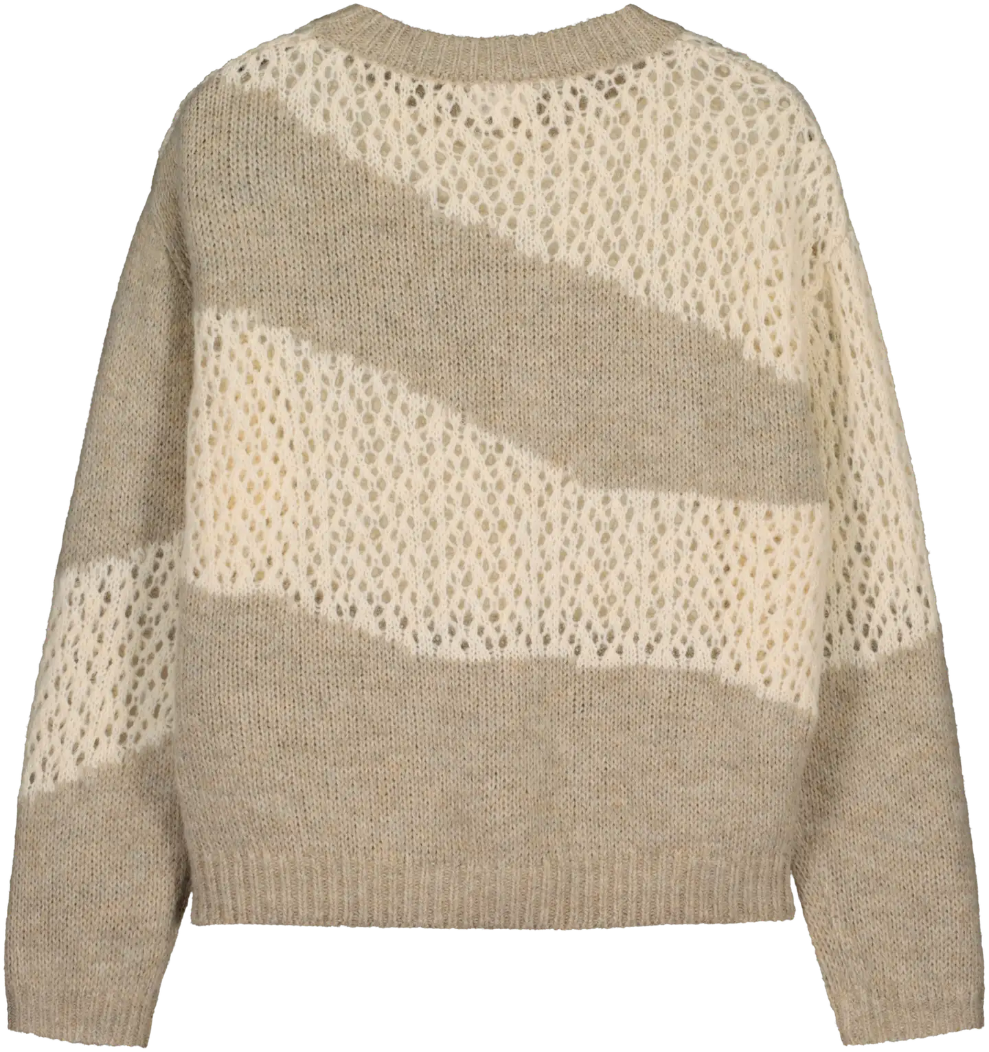 WKLY. naisten neulepusero 213W360156 - Milk/caramel - 2