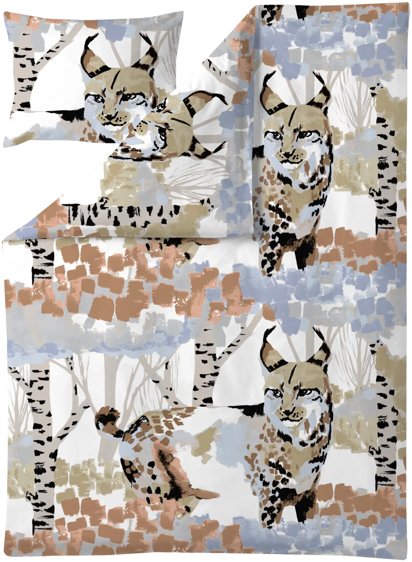 Vallila pussilakanasetti Ilves 150x210 cm+50x60 beigeblue - 1