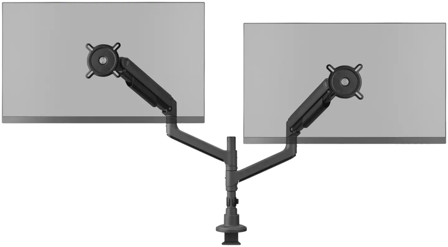 One For All DM5210 Heavy Duty Monitorivarsi kahdelle näytölle, musta - 1