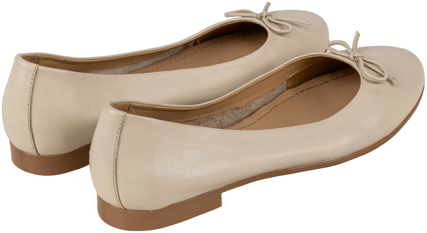 House naisten nahkaiset ballerinat Nora UB31-5102 - NUDE - 2