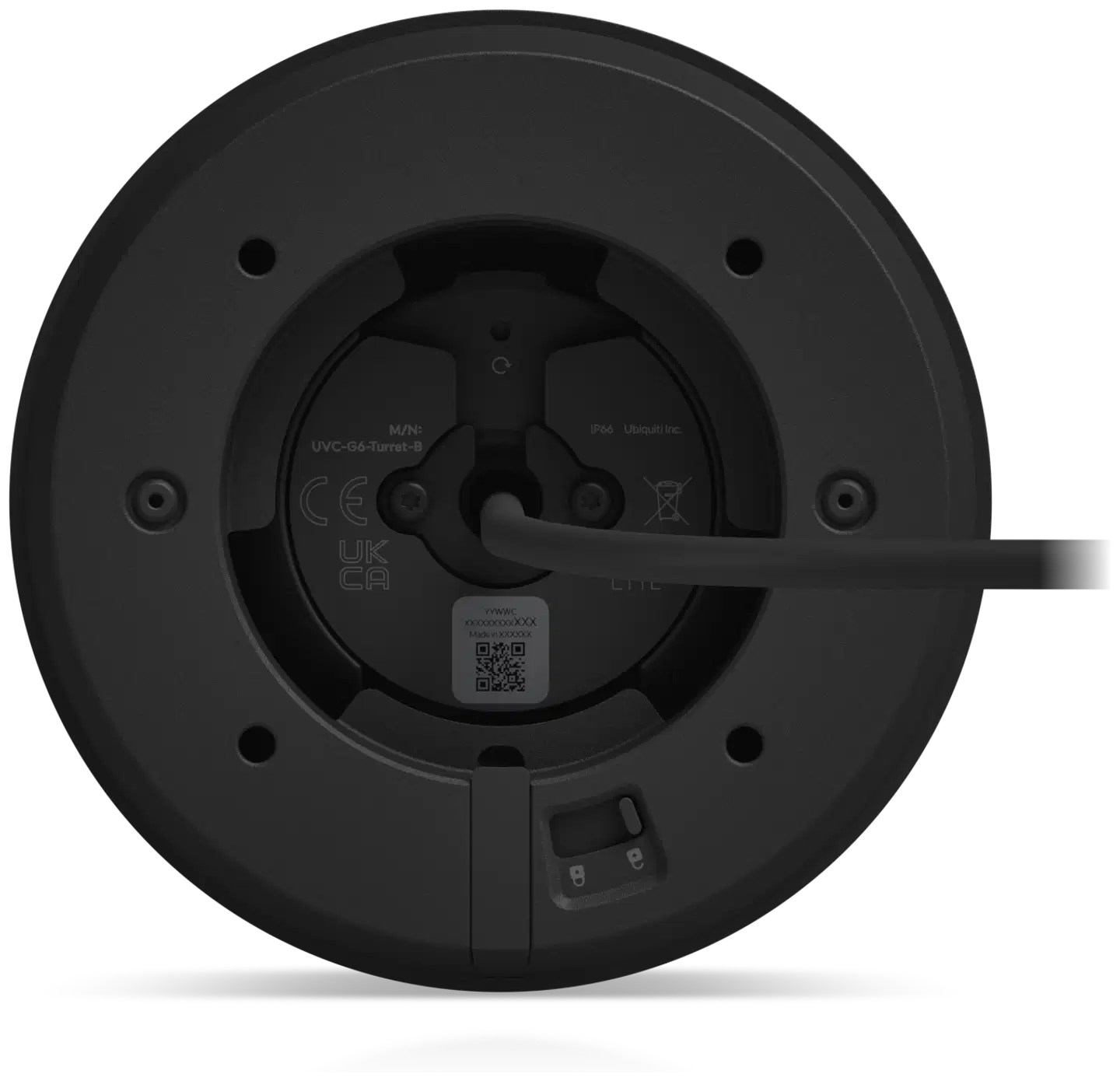 Ubiquiti sääsuojattu 4K PoE -valvontakamera erinomaisella kuvanlaadulla UVC-G6-Turret-B musta - 7