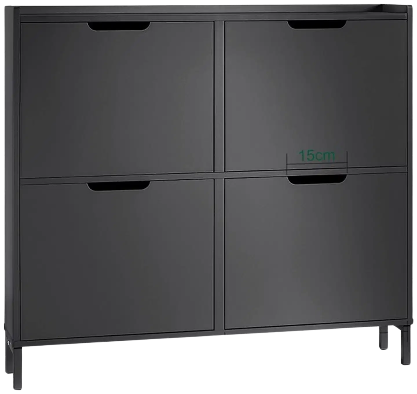 SoBuy kenkäkaappi tummanharmaa FSR100-SCH - 2
