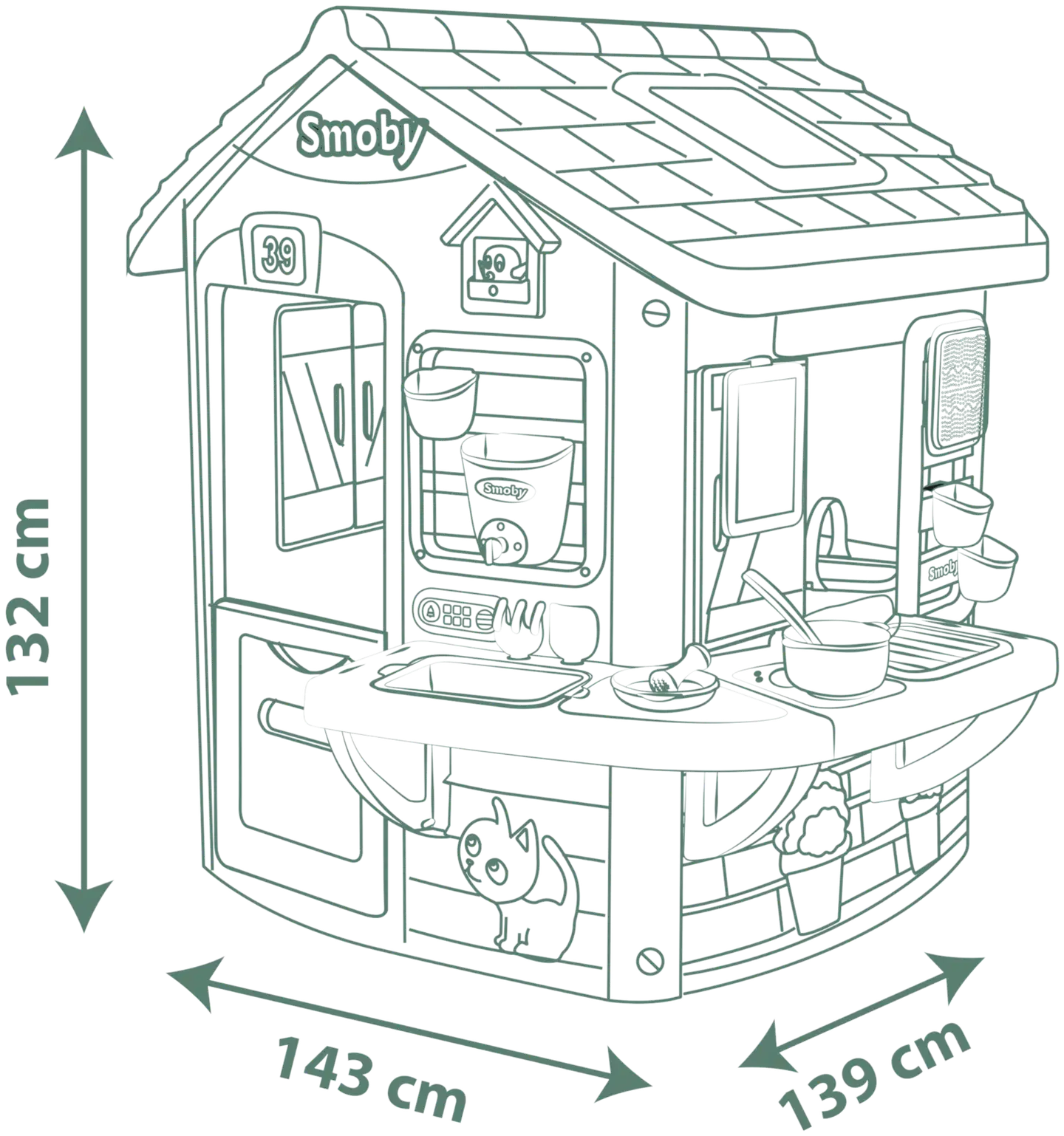 Smoby Life Mud Cooking -leikkimökki - 5