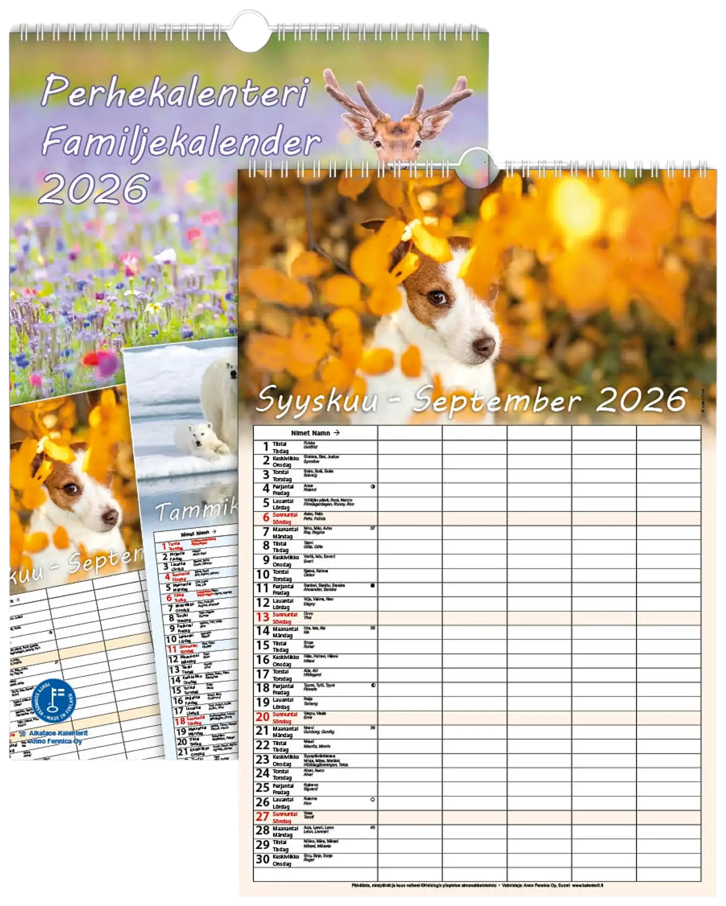 Aikataos seinäkalenteri Perhekalenteri 2026