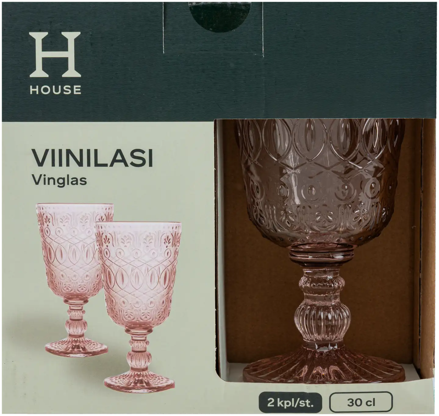 House viinilasi Diana 30 cl 2 kpl roosa - 3