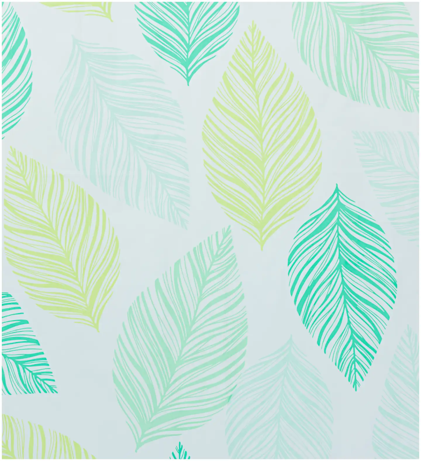 House suihkuverho Big leaves 180x200 cm, vihreä - 3
