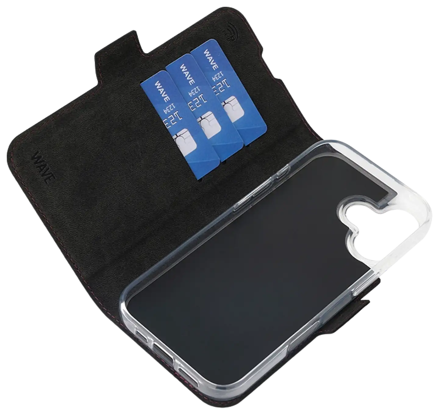 Wave MagSafe -yhteensopiva Book Case, Apple iPhone 17, smoky sangria - 5
