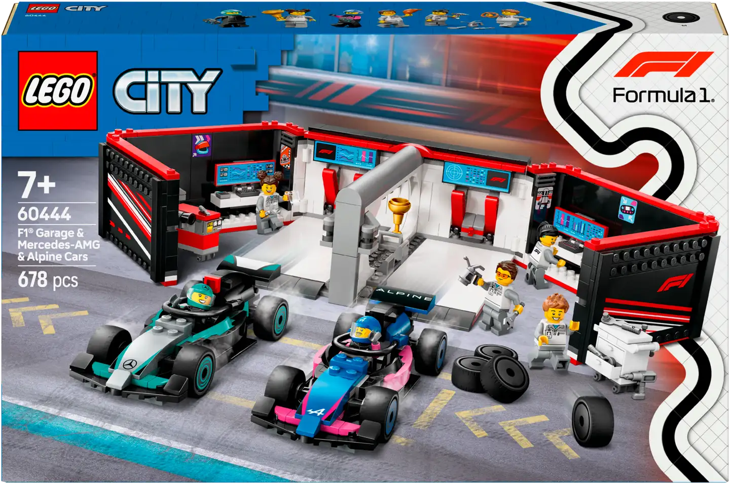 LEGO® City 60444 F1®-talli ja Mercedes-AMG ja Alpine-autot - 2