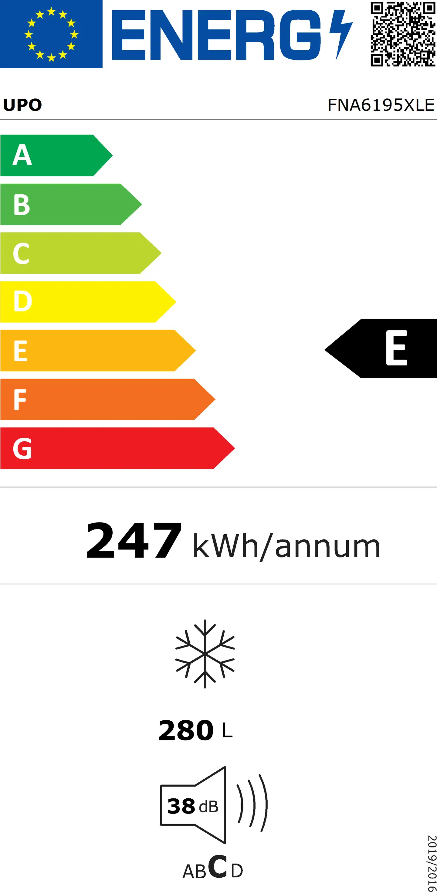 Upo pakastinkaappi FNA6195XLE teräs - 11