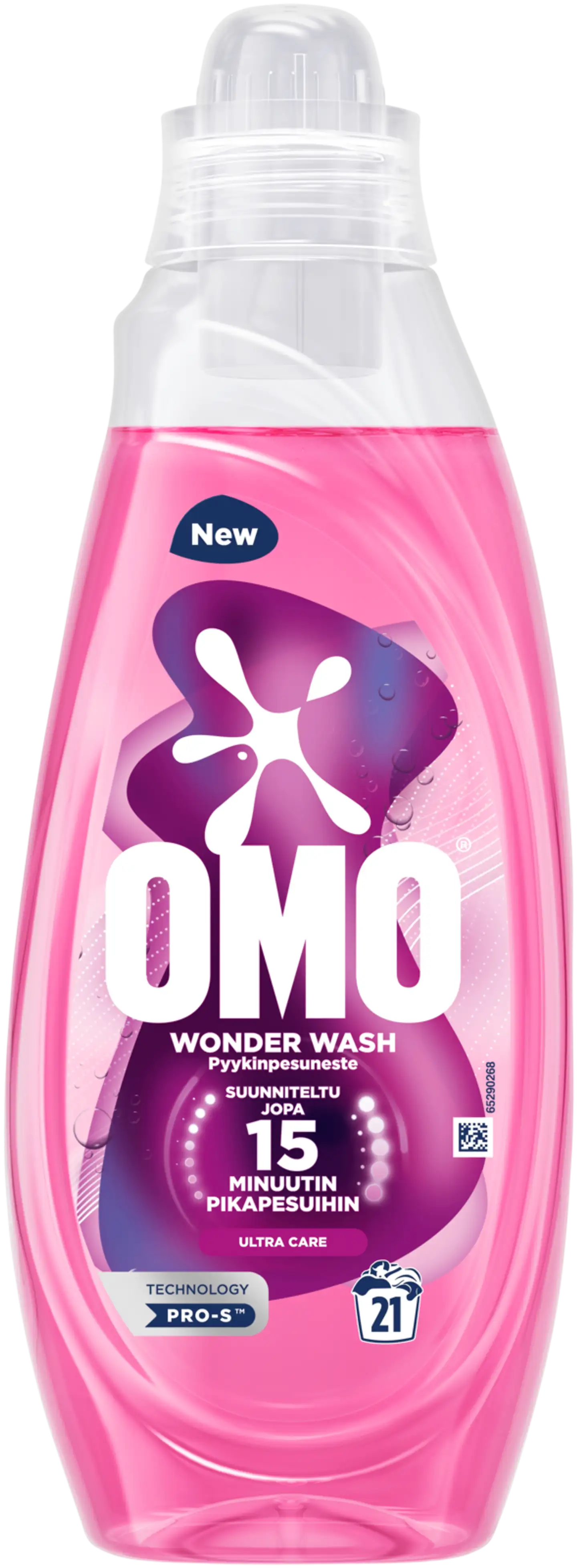 Omo Wonder Wash Ultra Care pyykinpesuneste pikapesuohjelmille 840 ml 21 pesua