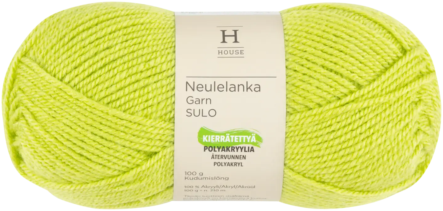 House neulelanka akryyli Sulo 100 g Light green 5086