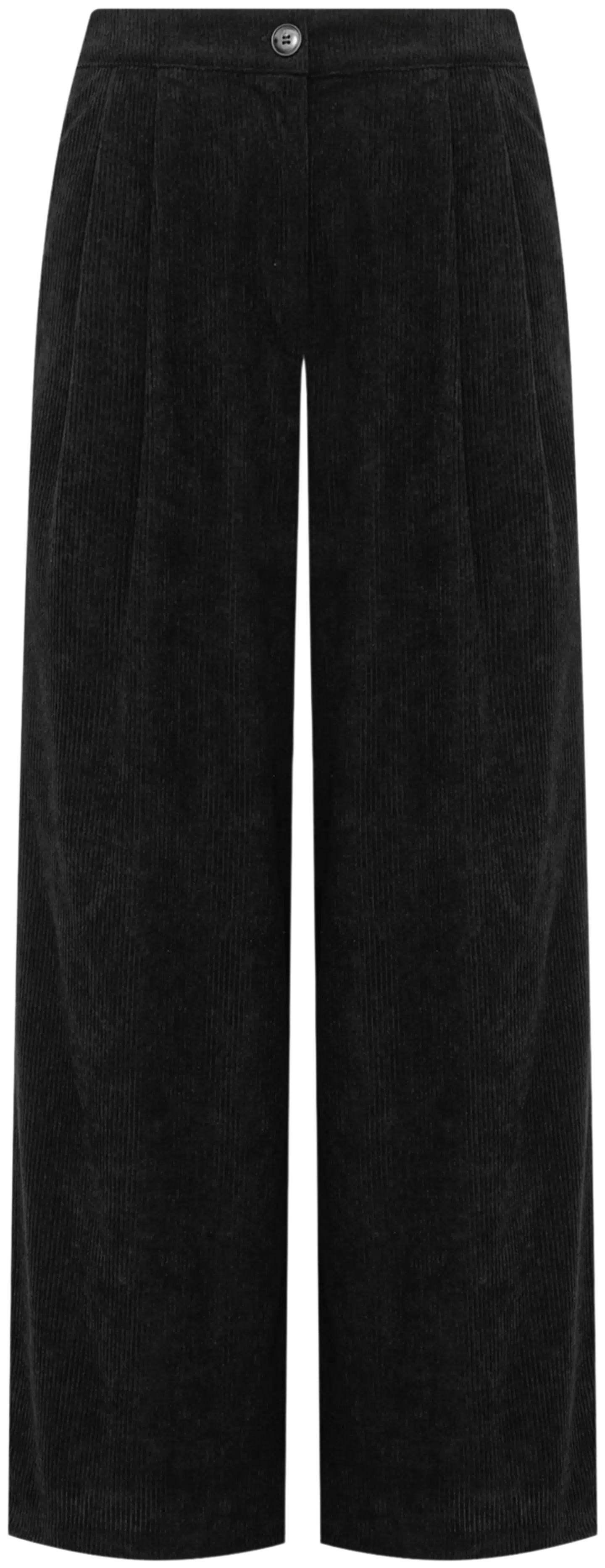 WKLY. naisten leveälahkeiset vakosamettihousut wide leg 222W312656 - Black - 1