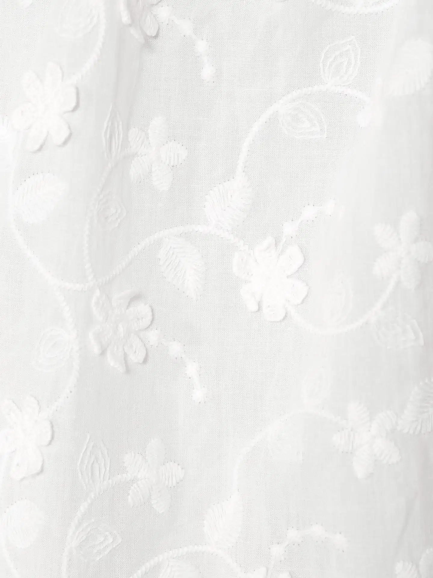 WKLY. naisten lyhythihainen puuvilla brodyyripusero 228W090625 - WHITE - 6