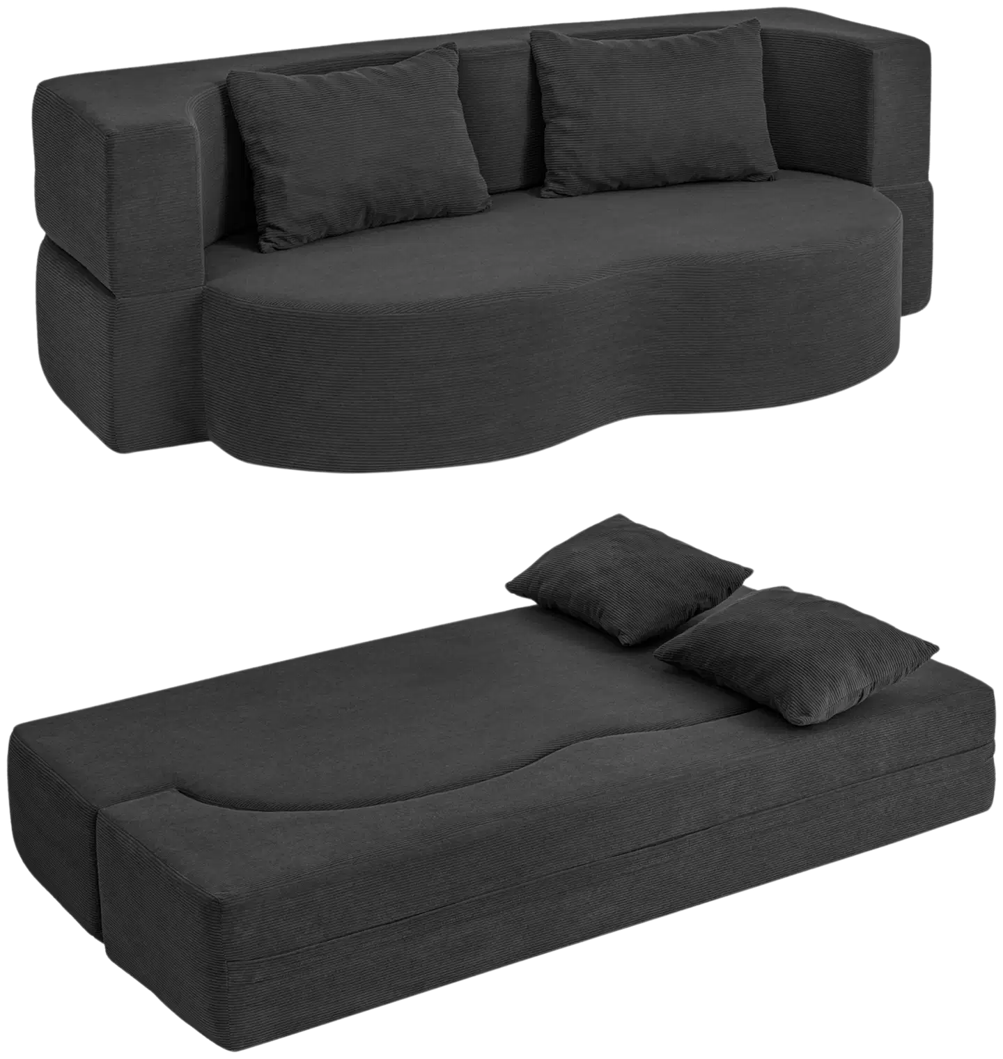 SoBuy sohvasänky musta FST101-SCH - 3