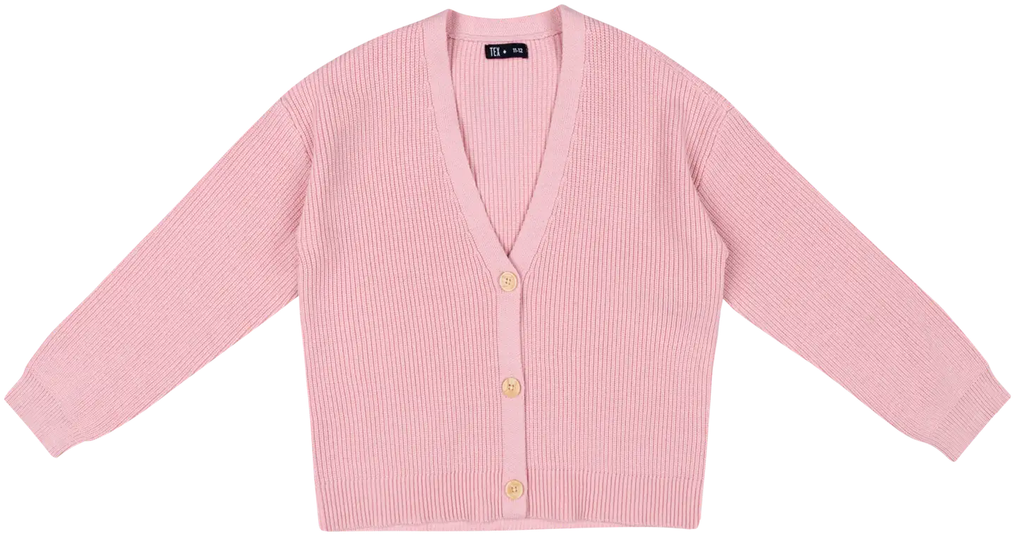 TEX lasten neuletakki I993851 - PINK LIGHT 2 - 1