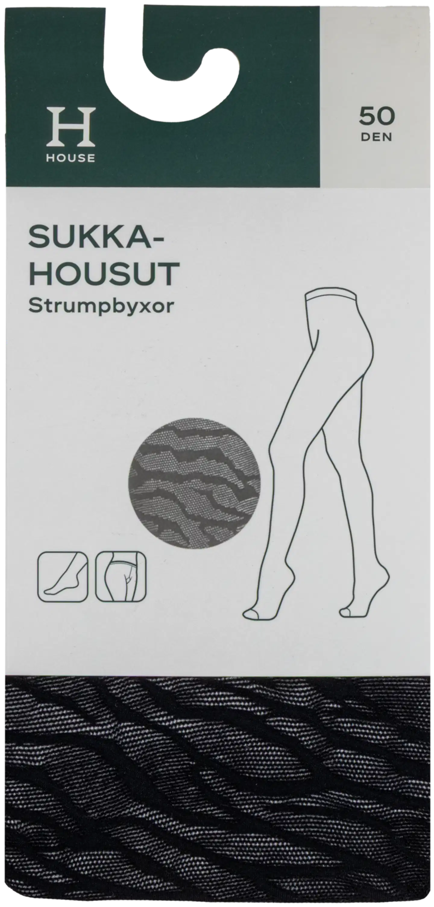 House naisten kuvioidut sukkahousut DSHH282603 - Black