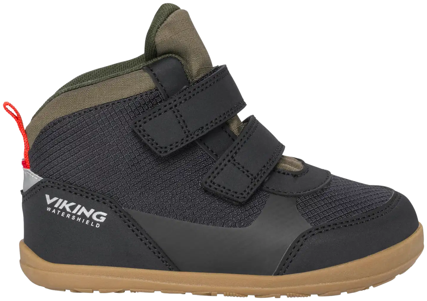 Viking lasten vedenpitävä paljasjalkakenkä välikauteen Aspen Barefoot Mid - Black - 1