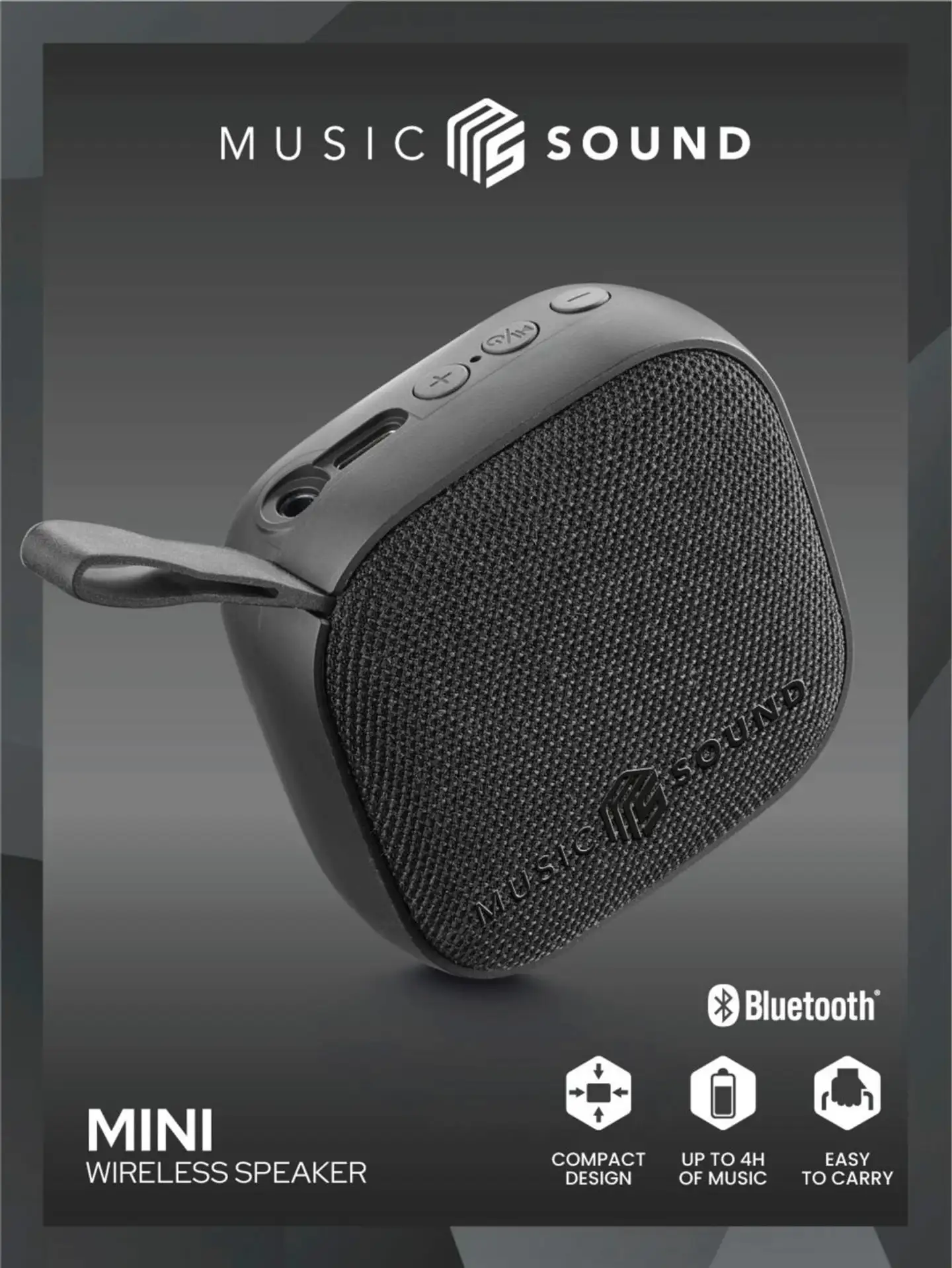 MusicSound Bluetooth kaiutin Mini musta - 3