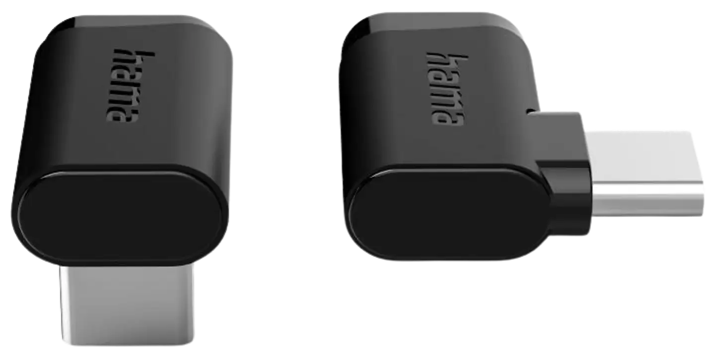 Hama USB-C kulmasovite 90°, 2 kpl, USB 3.2 G2 - 2