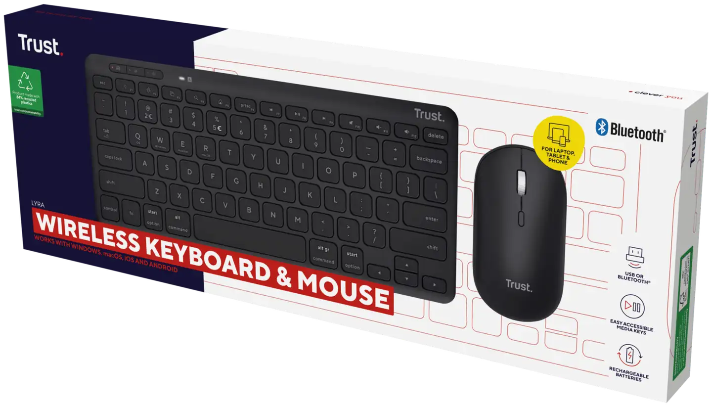 Trust Lyra langaton näppäimistö ja hiiri - 4