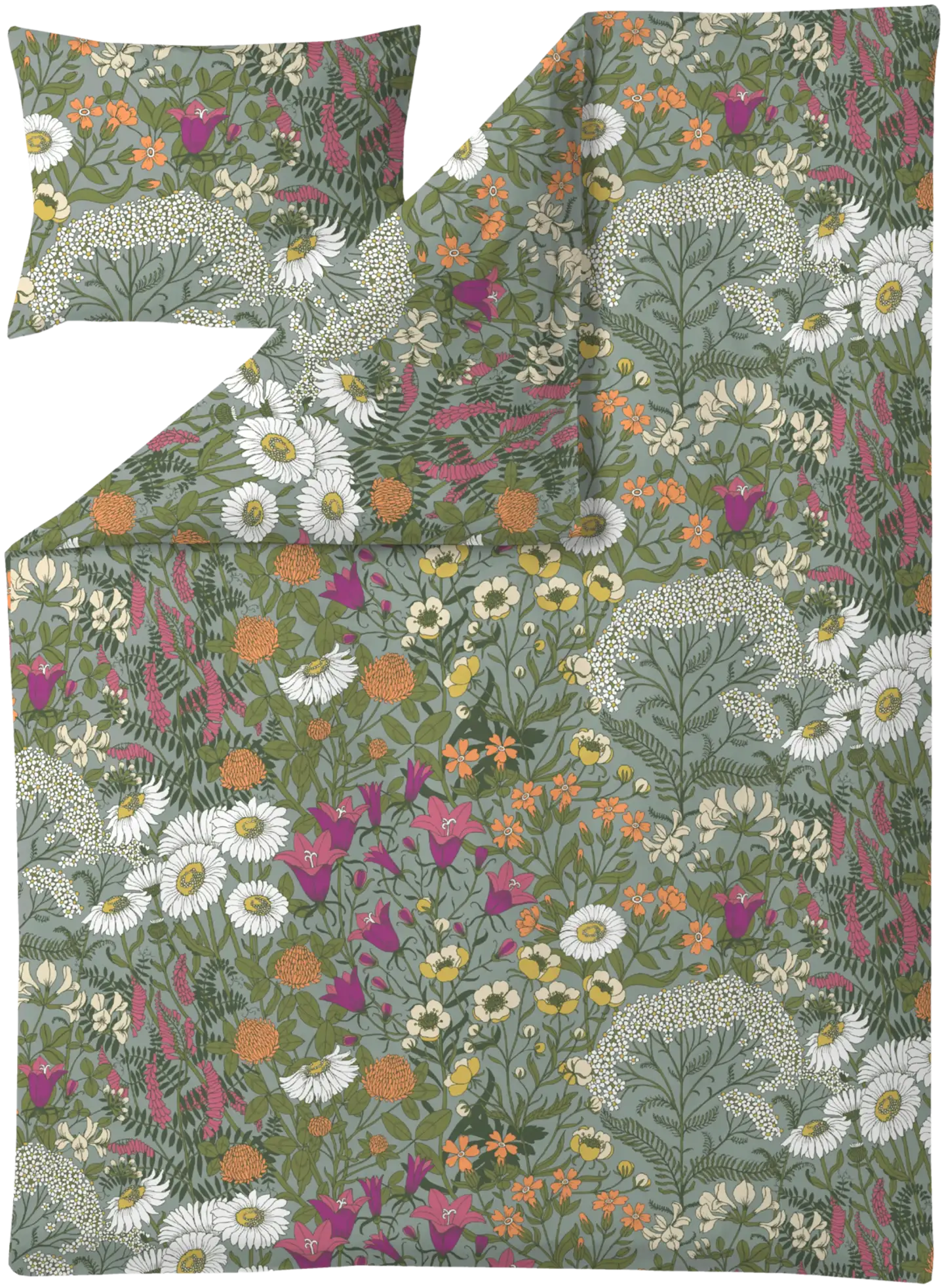 Valilla pussilakanasetti Ahomaa 150x210 cm vihreäpink - 1