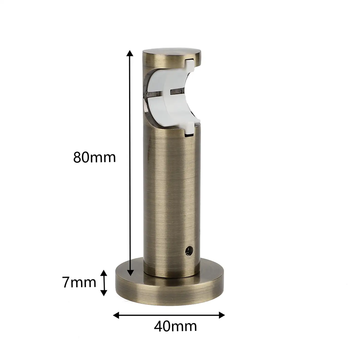 Ihanin verhotangon click-kannakkeet antiikkimessinki 19mm 2kpl/pss - 4