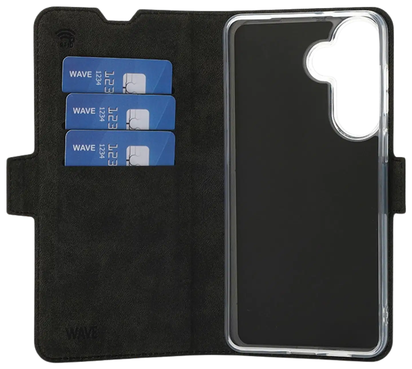 Wave Book Case, Samsung Galaxy S26+ 5G, Musta - 3