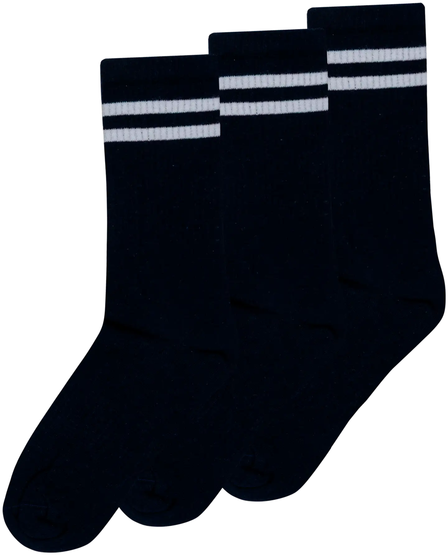 House miesten urheilusukat raita 193HNO2505 3-pack - Black/white - 1