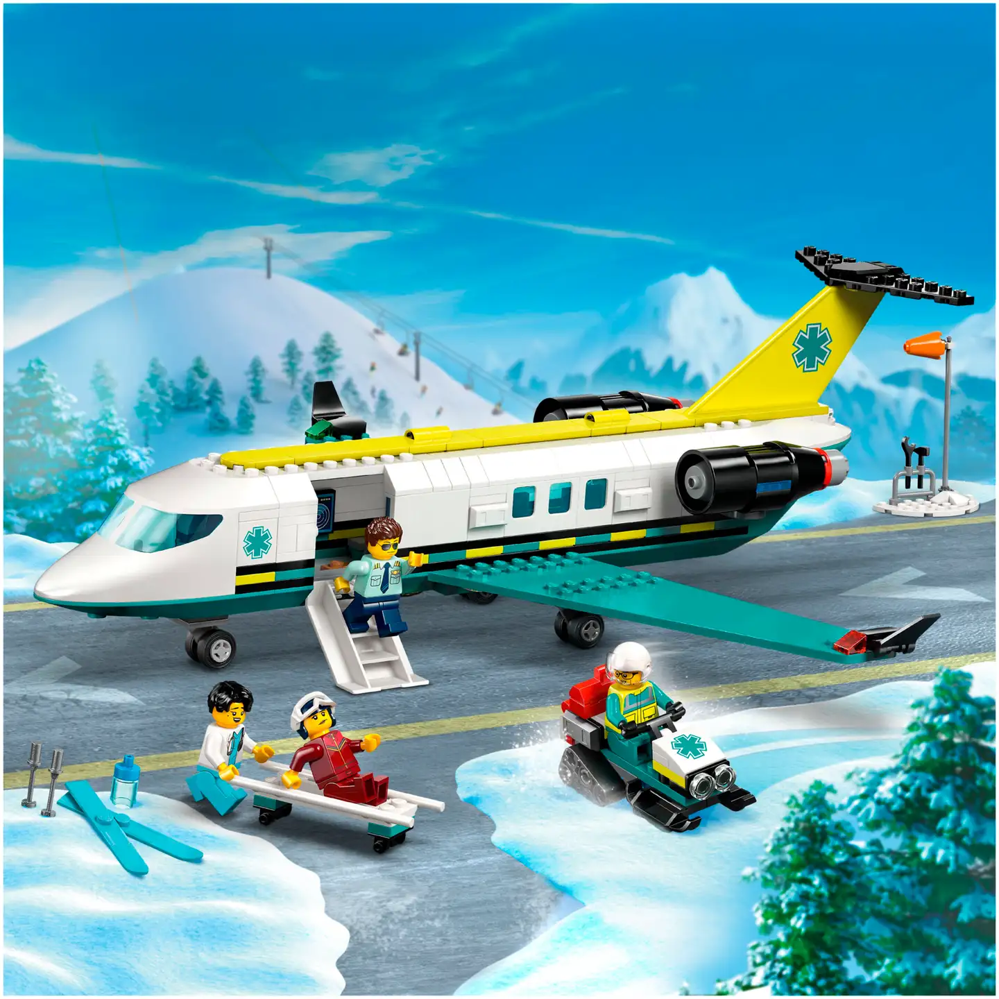 LEGO® City Big Vehicles 60465 Pelastuslaitoksen ambulanssilentokone - 5