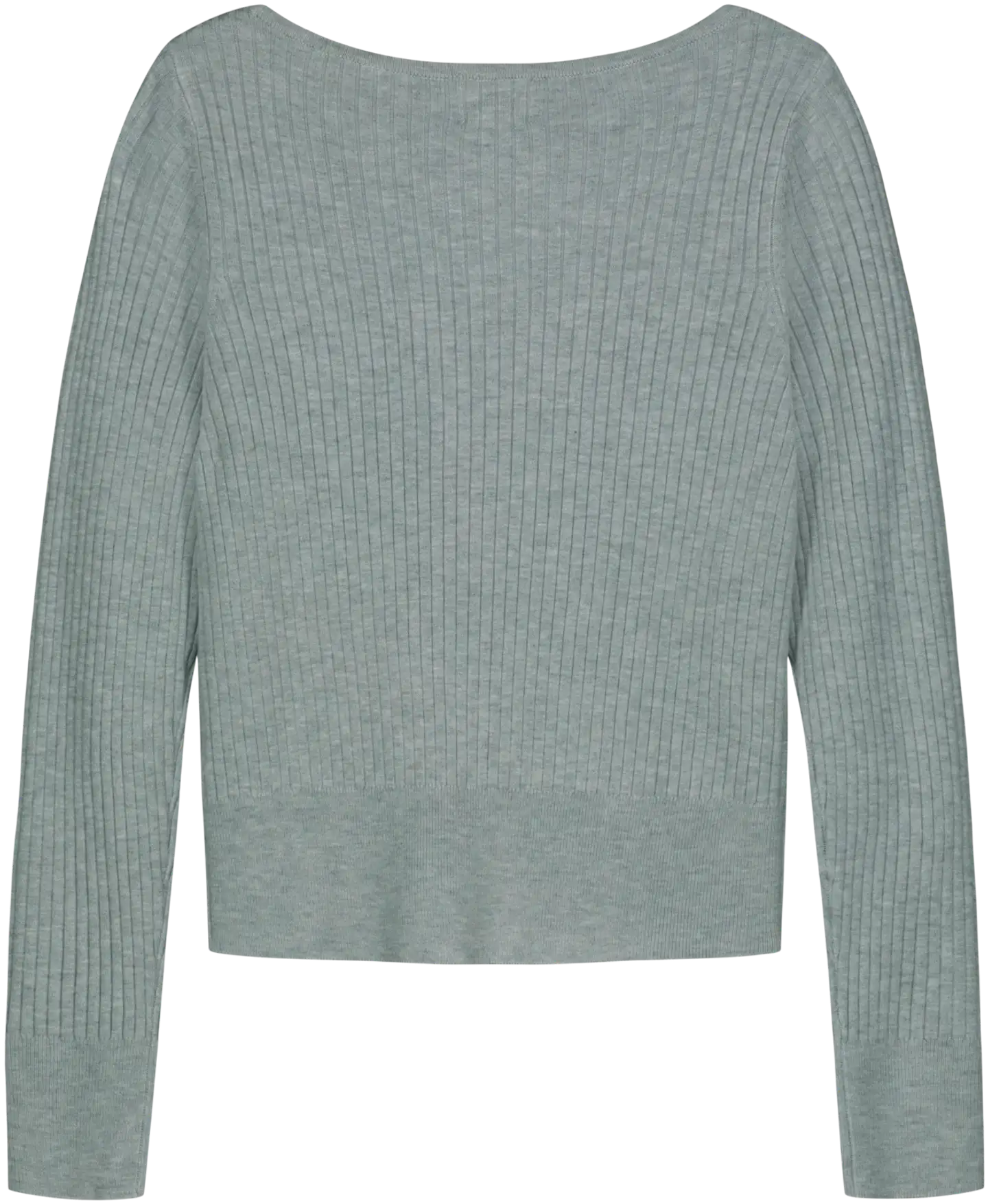 WKLY. naisten ohut ribbineulepusero 213W280252 - Lt. Grey melange - 2