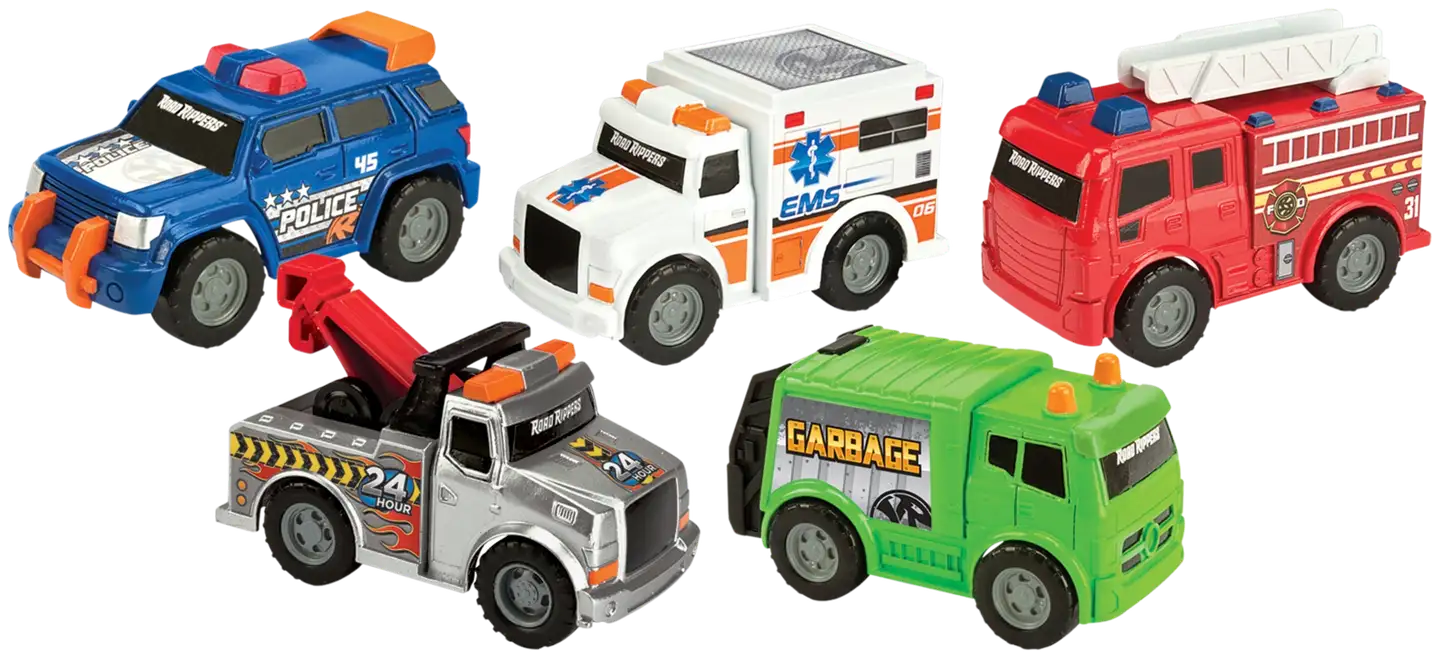 ROAD RIPPERS Mini 5pk City Service 10cm - 1